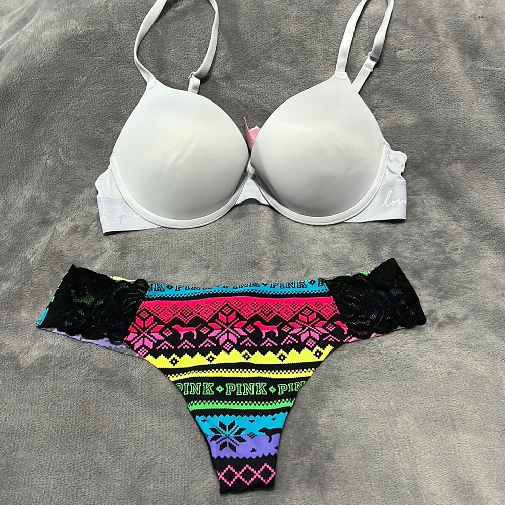 PINK Bra and Pantie Set